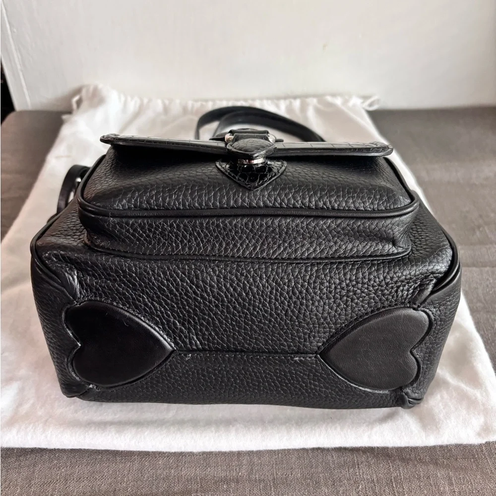 New Without Tags Brighton Monalisa Black Leather Shoulder Bag Purse - Picture 2 of 12